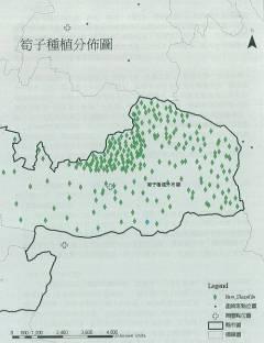 The research on the observation and transition of ponds in Taoyuan The map shows scattered sites of bamboo-shoot plants in Taichung Figure8 GIS competition for specific subject map GIS Education for