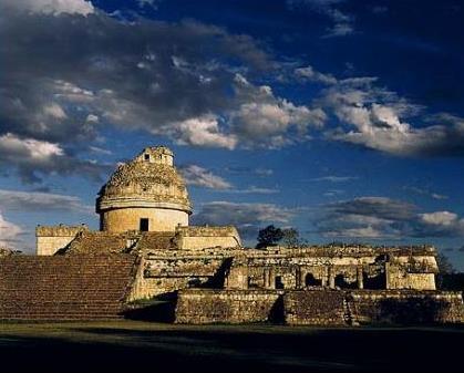 The Mayans El Caracol ( the snail named for a spiral inner staircase) is an observatory in Mexico built by the Mayans.