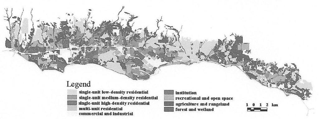 Urban form and spatial metrics Land-use map