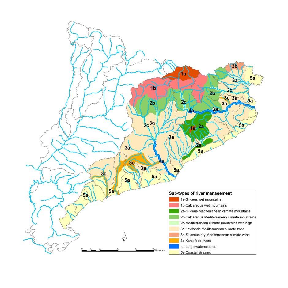 Using the river types and sub-types of river management, we can establish the reference sites for every one using the biological indicators or metrics, and the water bodies into this types.
