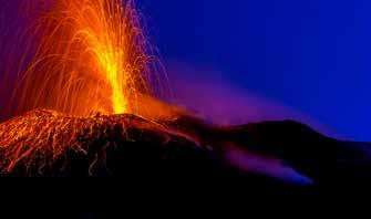 Fissure eruptions have occurred recently on the volcano s flanks. It has a very broad shape it is about 600 m tall and 50 km wide. Image Credit: A.