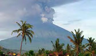 Name: Gunung Agung Location: Bali, Indonesia Data: It erupted in 2017 and was still erupting as of