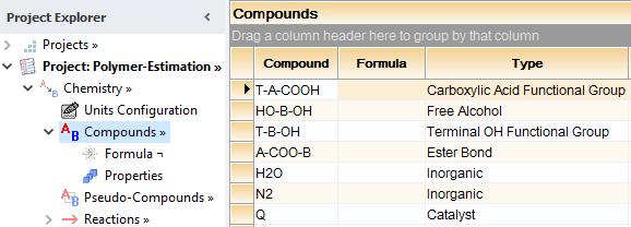 These formulae are entered in the Pseudocompounds node. Setting up the REX Project You may follow this description in the rex file provided.