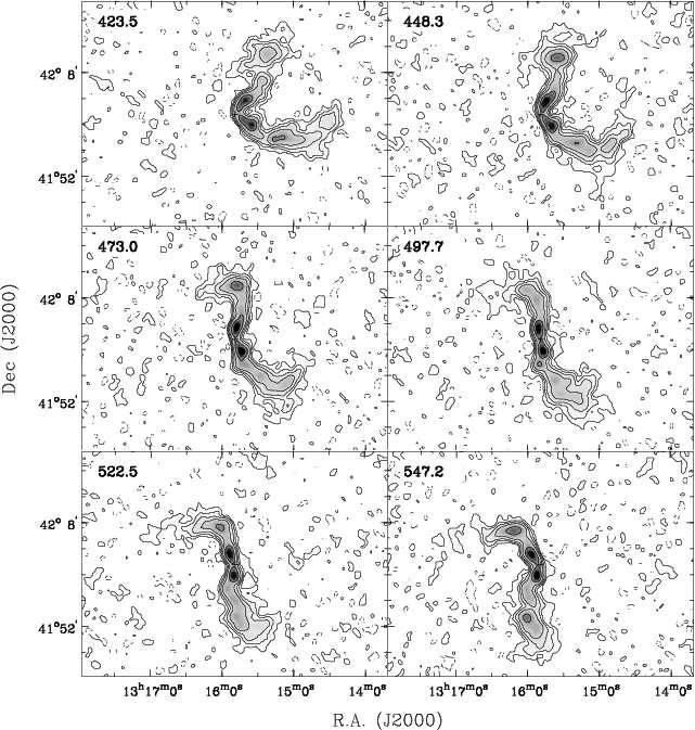 Giuseppina Battaglia et al.: HI study of the warped spiral galaxy NGC 5055 5 Figure 3: continued. the derived rotation curve follows the peak of the line profiles over the whole galaxy closely. 4.