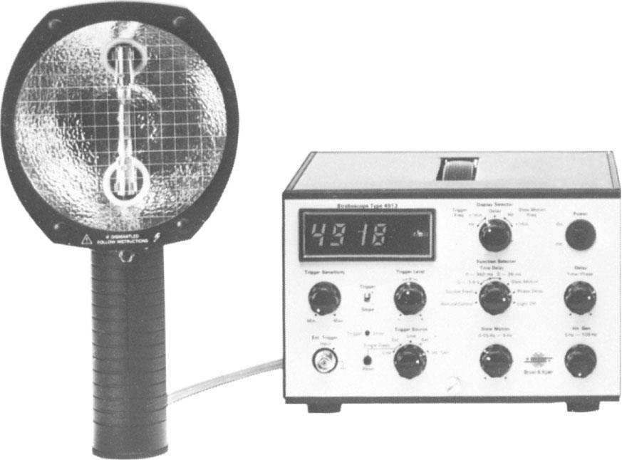 7.4 Frequency-Measuring Instruments Stroboscope Produces light pulses A vibrating object viewed with it
