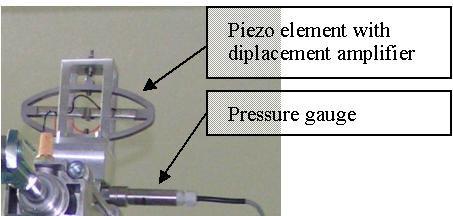 pneumatic system used as smart interface piezo