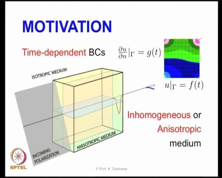 (Refer Slide Time: 03:55) Whereas in the other case when we have instead of constant if we have a time variation also on the boundaries. So, then also the analytical methods become quite difficult.