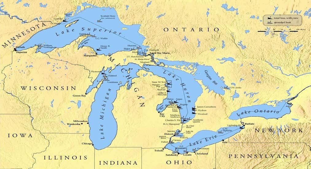 Landforms & Resources Oceans & Waterways: Great Lakes: Huron Ontario Michigan Erie