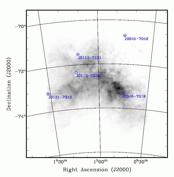 Magellanic Cloud Survey Parkes multibeam system 73 (SMC), 136 (LMC)