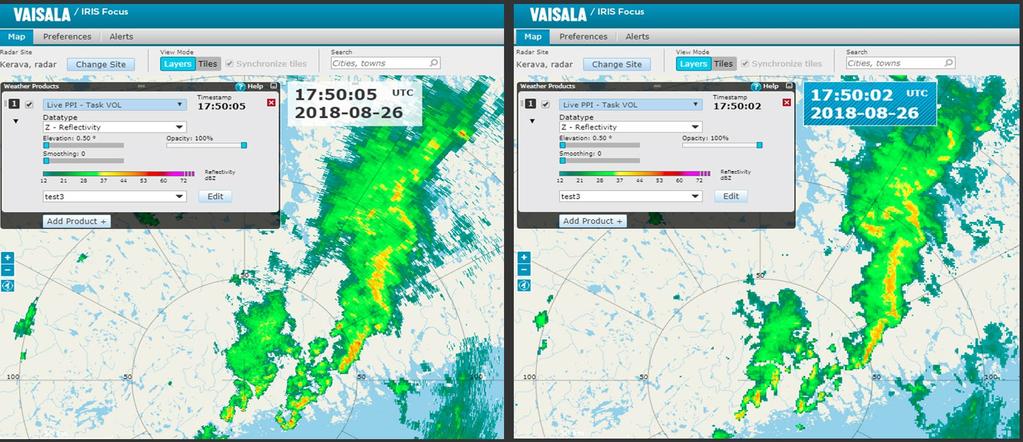 Nowcasting Automated short term forecasting predicts precipitation movement and gives you time to prepare hours in advance Support