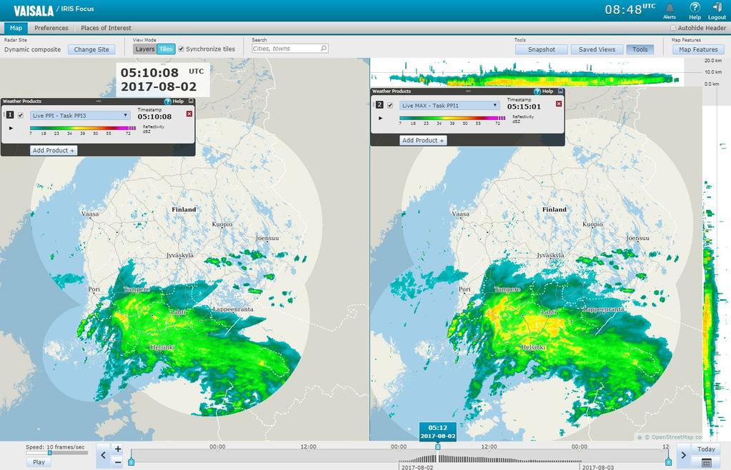On Demand Radar Composites Easily access composite data Visualize several radars on the same map,