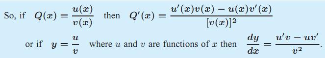 1. Recognize quotients of functions 2.
