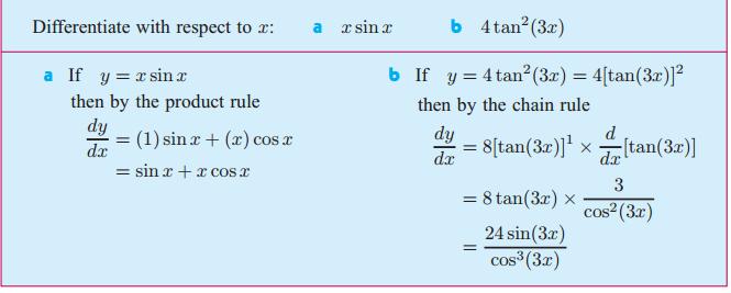 Find and use derivatives of trigonometric functions 15G: #1 3last col,4 (Trig functions) QB #1 A