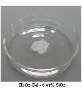 clearly visible. Moreover, the samples appear to be homogenous, transparent or slightly translucent gel with no evidence of phase separation.