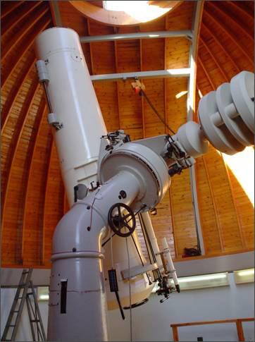 50/70 cm Schmidt telescope Optical parameters: Diameter of the corrector plate: 50 cm; Diameter of the spherical mirror: 70 cm; Focal length: 1728 mm; Focal