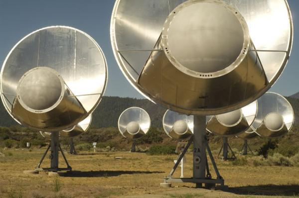 Array of dishes: Fly s Eye Experiment 42 6-m dishes used at 1.4 GHz Each dish points in a separate part of the sky.