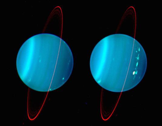 Uranus Rings Backlit by the Sun as seen by Voyager 2 Rings of