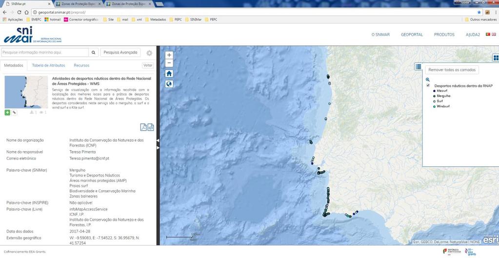 Geoportal SNIMar Web Map Service - Nautical