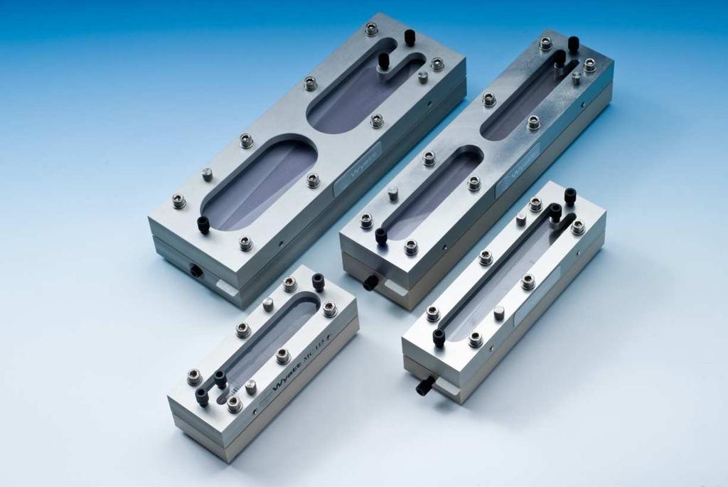 AF4 Different Channel Dimensions to Optimize Separation Different channels can be used, e.g. 115 mm, 152 mm, 240 mm length Spacer width 11.
