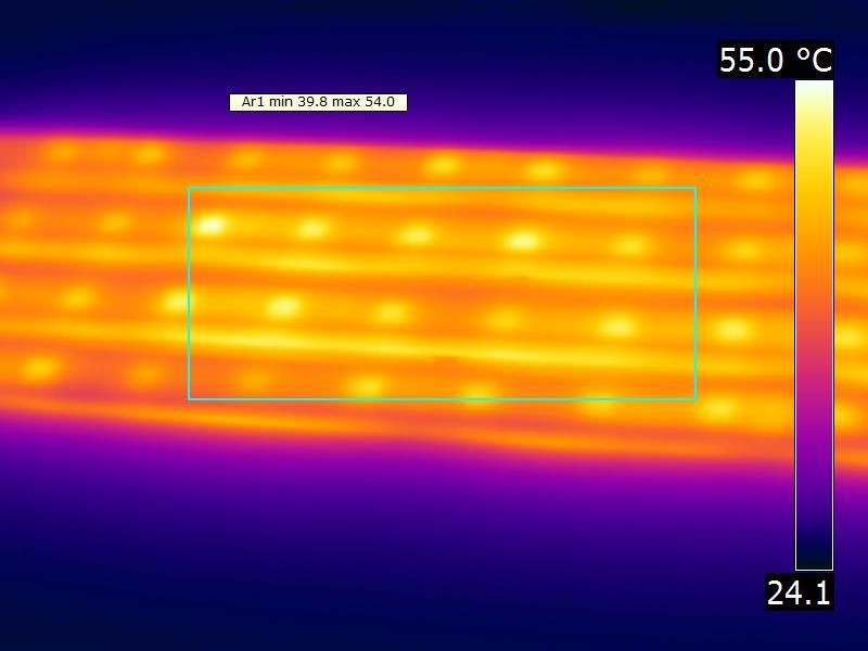 Temperature image(s) status lamp > 2 hours on ambient temperature 25 deg C reflected background temperature 25 deg C camera Flir
