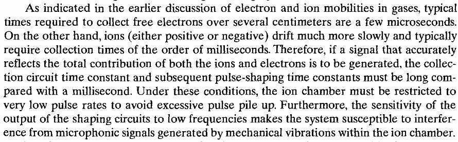 DC Ion Chambers Pulse Mode Operation A. General Considerations Ion chambers can be used in pulse mode Reminder: In the pulse mode each separate radiation quantum gives rise to a distinguishable pulse.