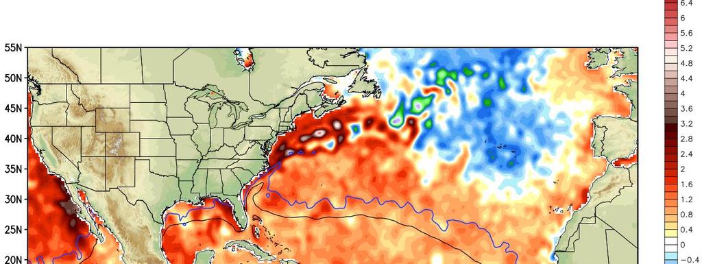 Atlantic Ocean SSTs (Sea Surface Temperatures) (HOW WILL THIS AFFECT TELECONNECTIONS?