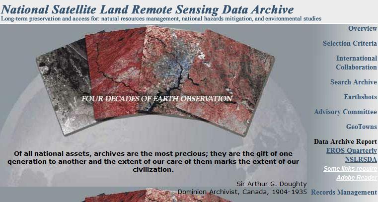 Sources of Remote Sensing data U.S. Geological Survey data archive Available via Earth Explorer stewardship system http://earthexplorer.usgs.