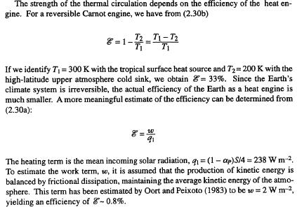 transfer (Walker, monsoonal) Atmospheric Heat Engine Latitudinal and meridional heat