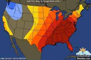 Mild/Warm Rest US Mild/Warm US This Weekend. Spring Storm C US. Mild/Warm Over Much of US Next Week.