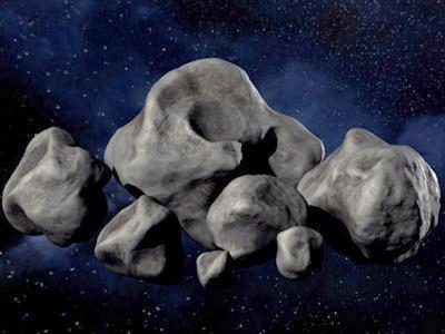 asteroid A small, rocky body, which can range in size from a few hundred kilometers