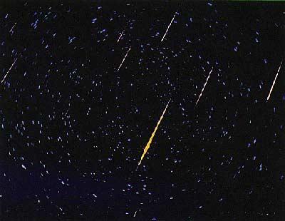 meteor The luminous phenomenon observed when a meteoroid enters