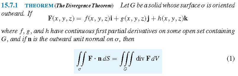 49 The Divergence: σ is closed, piece-wise smooth the flux of a
