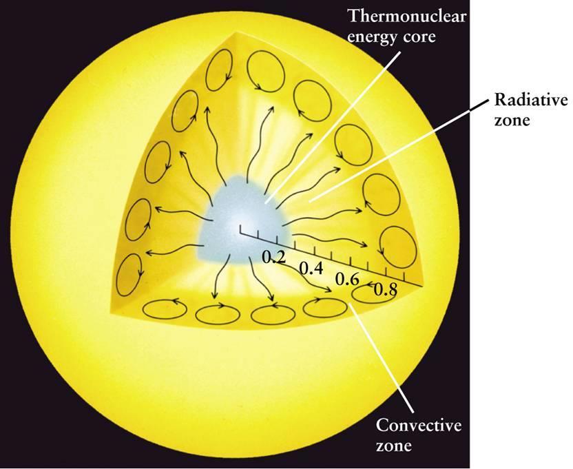 The Solar Interior The sun s interior consists of 3 layers: Core: where