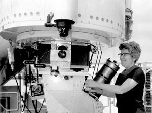 3/6/12 Dark Matter in Spiral Galaxies Vera Rubin, with DTM image tube spectrograph attached to the Kitt Peak
