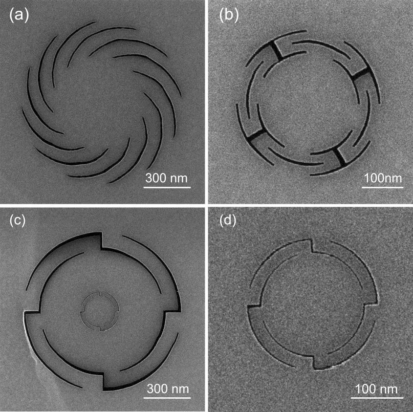 Figure 6-1 Drum structure fabricated on suspended graphene for NEMS application. (a) Circular diaphragm flexure. (b) Symmetrical multi-folded flexure.
