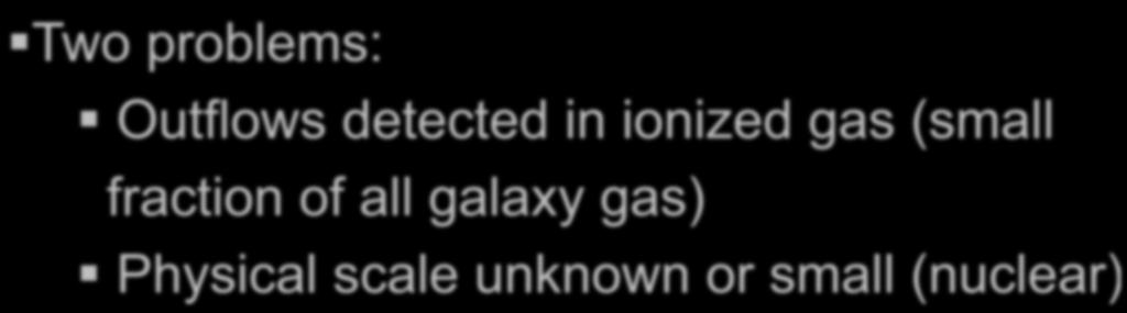 detected in ionized gas (small fraction of all galaxy