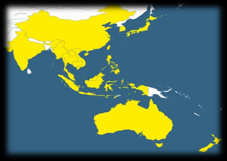 Q.6 Carefully observe the following map, which shows a specific time of the year with particular weather patterns on Asia Pacific region.