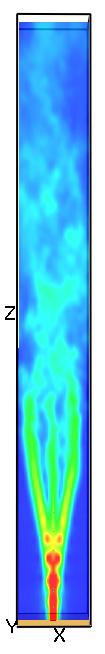 Smagorinsky sub-grid model. Figura 4 Velocity profile of a turbulent jet.