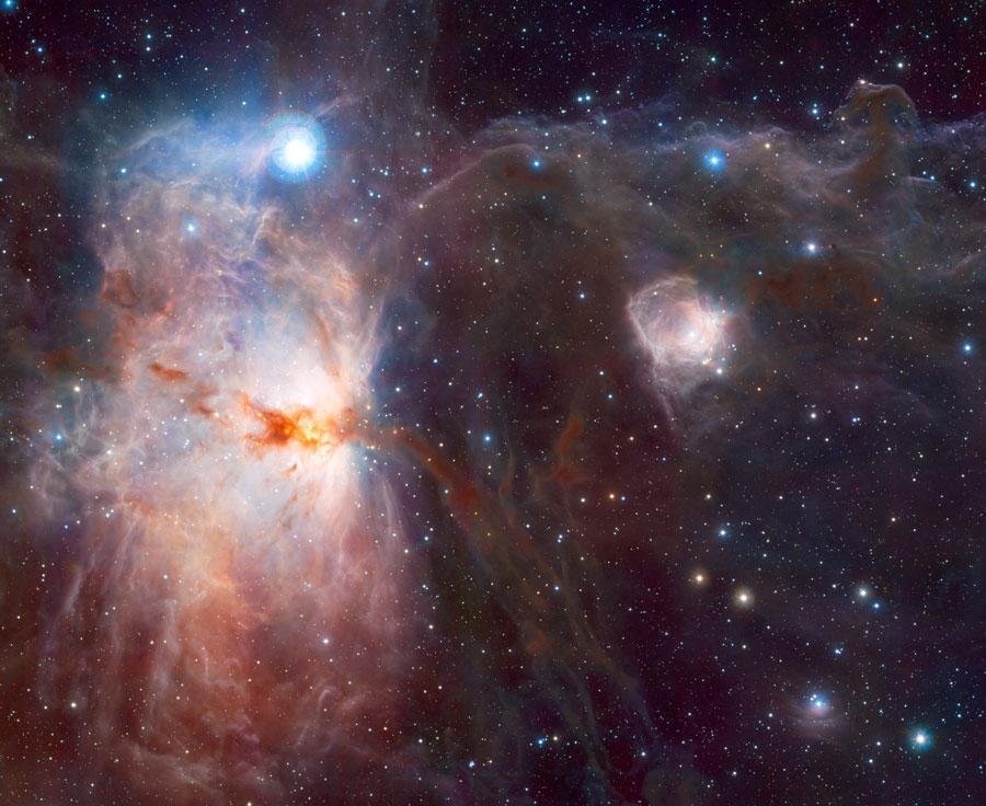 The Flame Nebula can you spot the horses head?