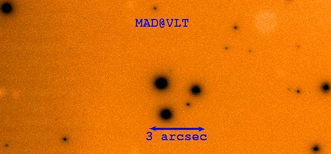 Multi-Conjugate Adaptive Optics VLT imaging of the distant old open cluster FSR1415 3 Figure 3. The resolution supremacy of the MAD K image as compared to 2MASS.