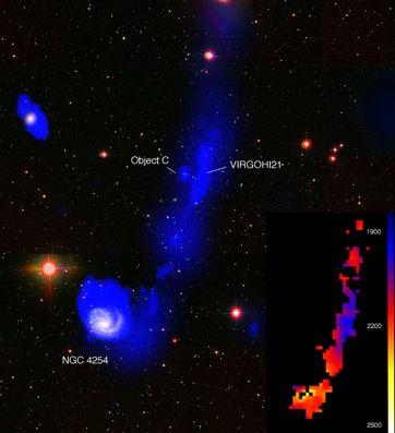 2 Duc & Bournaud Fig. 1. The system VirgoHI21/NGC 4254.
