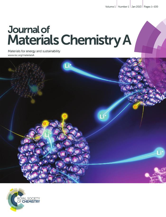 Journal of Materials Chemistry A Accepted Manuscript This is an Accepted Manuscript, which has been through the Royal Society of Chemistry peer review process and has been accepted for publication.