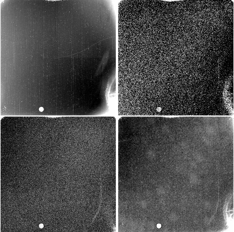 elsewhere, superimposed on the general trend. Both Visits 11 and 12 (140,000 e tungsten exposures) which were obtained in late August have these splotchy features.