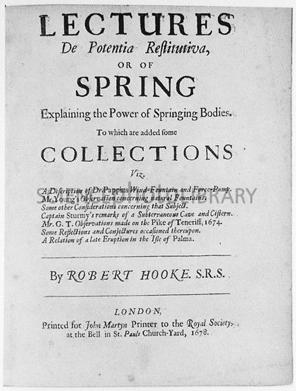 Hooke s law Although Robert Hooke's name is now usually associated with elasticity and springs, he was interested in many aspects of science and technology.