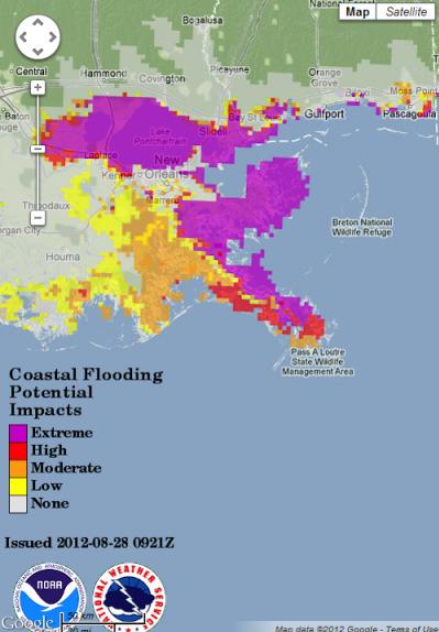 Tropical Cyclone Coastal Flooding Impact Graphic 421 am cdt Mon Aug 27, 2012 http://weather.