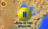 skies Air rises in low pressure areas and