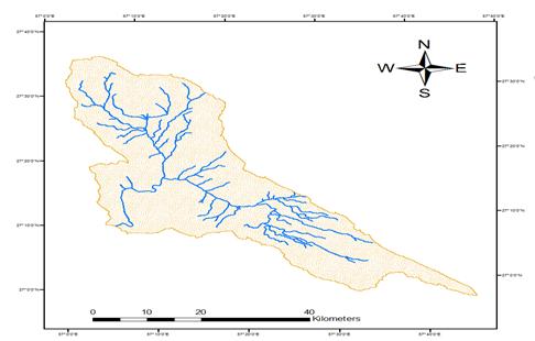 Figure 1: within the catchment area of the dam independence of the branches Minab Minab Reconstruction And Homogeneity Test Data In this study, data from the Ministry of Energy of monthly