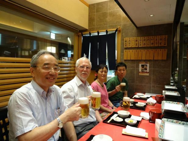 Tokyo Tempura Dining (from the left): Prof. Hiromoto Shibahashi, Prof.