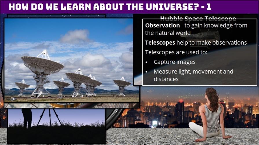1.10 How Do We Learn About The Universe? - 1 How do we know all that we do about our universe? In the simplest of answers, we observe it!