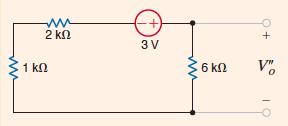(b) Inactivate the 2mA source! Response to 3 V V 0 '' = 6 6 + 2 +1!